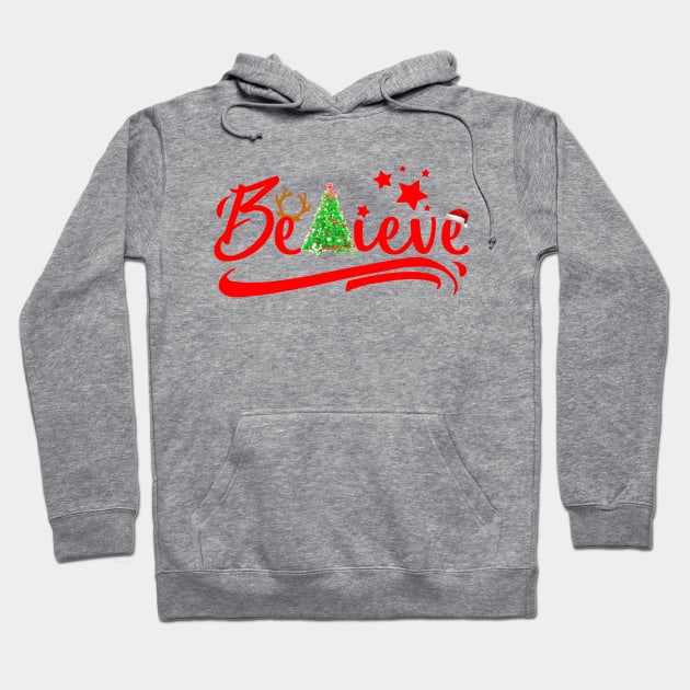 Believe in Christmas Red Hoodie by dnlribeiro88